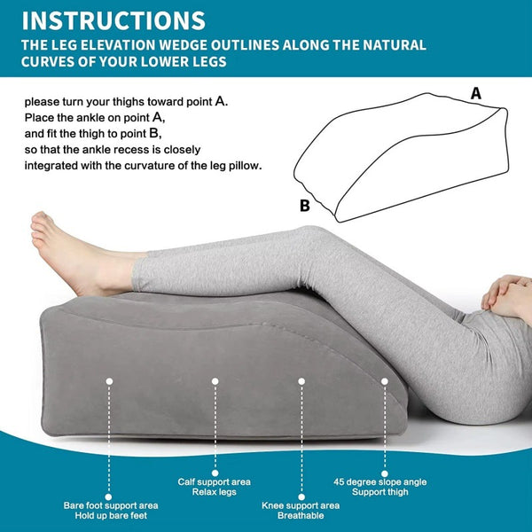 Inflatable foot pillow